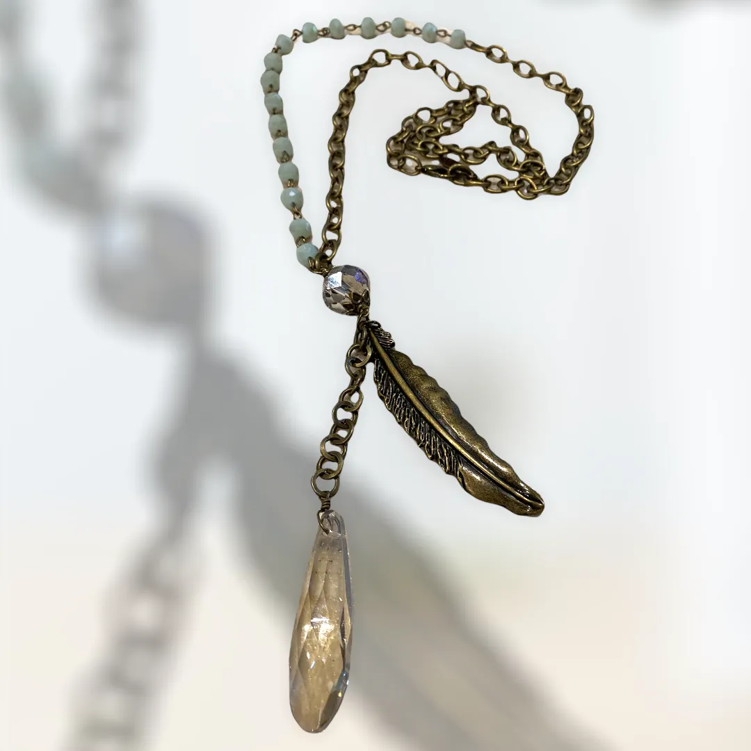 30" Bead & Leaf Necklace