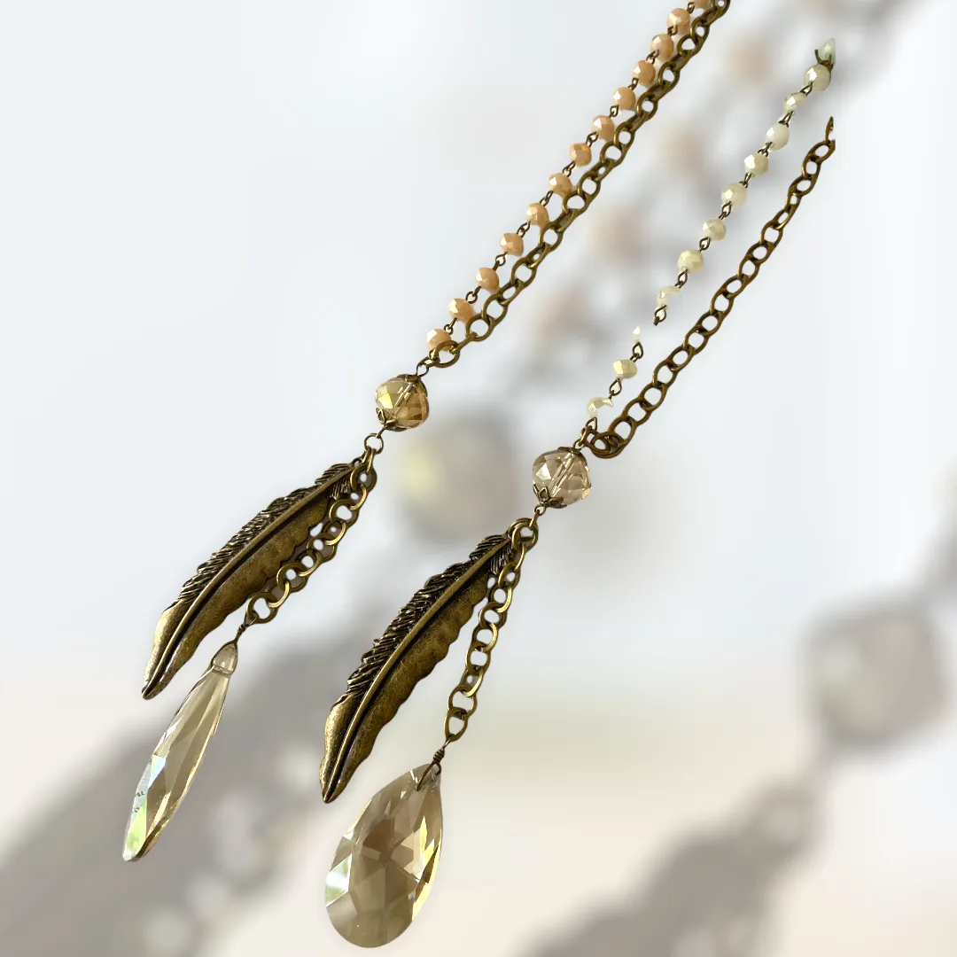 30" Bead & Leaf Necklace