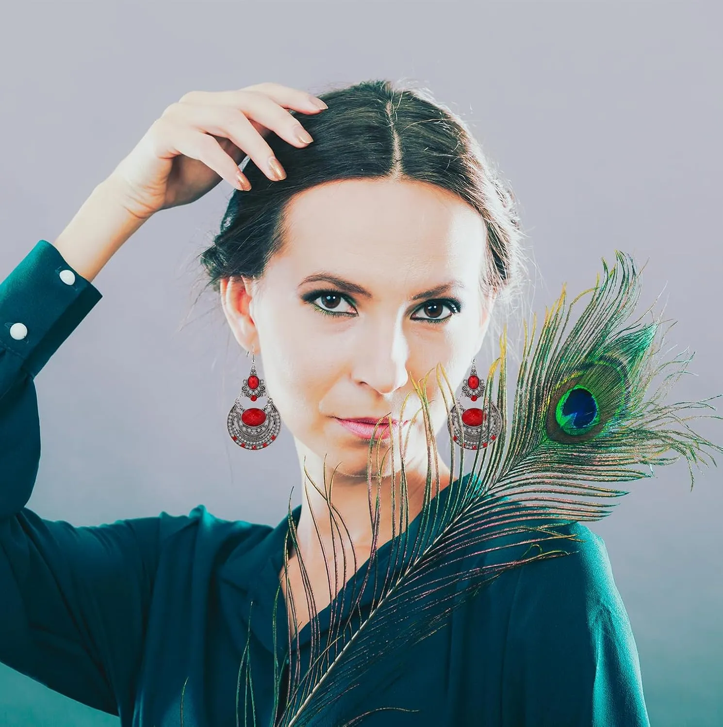 Bohemian Earrings for Women Boho Vintage Ethnic Style Dangle Earrings Hippie Palace Earrings Jewelry