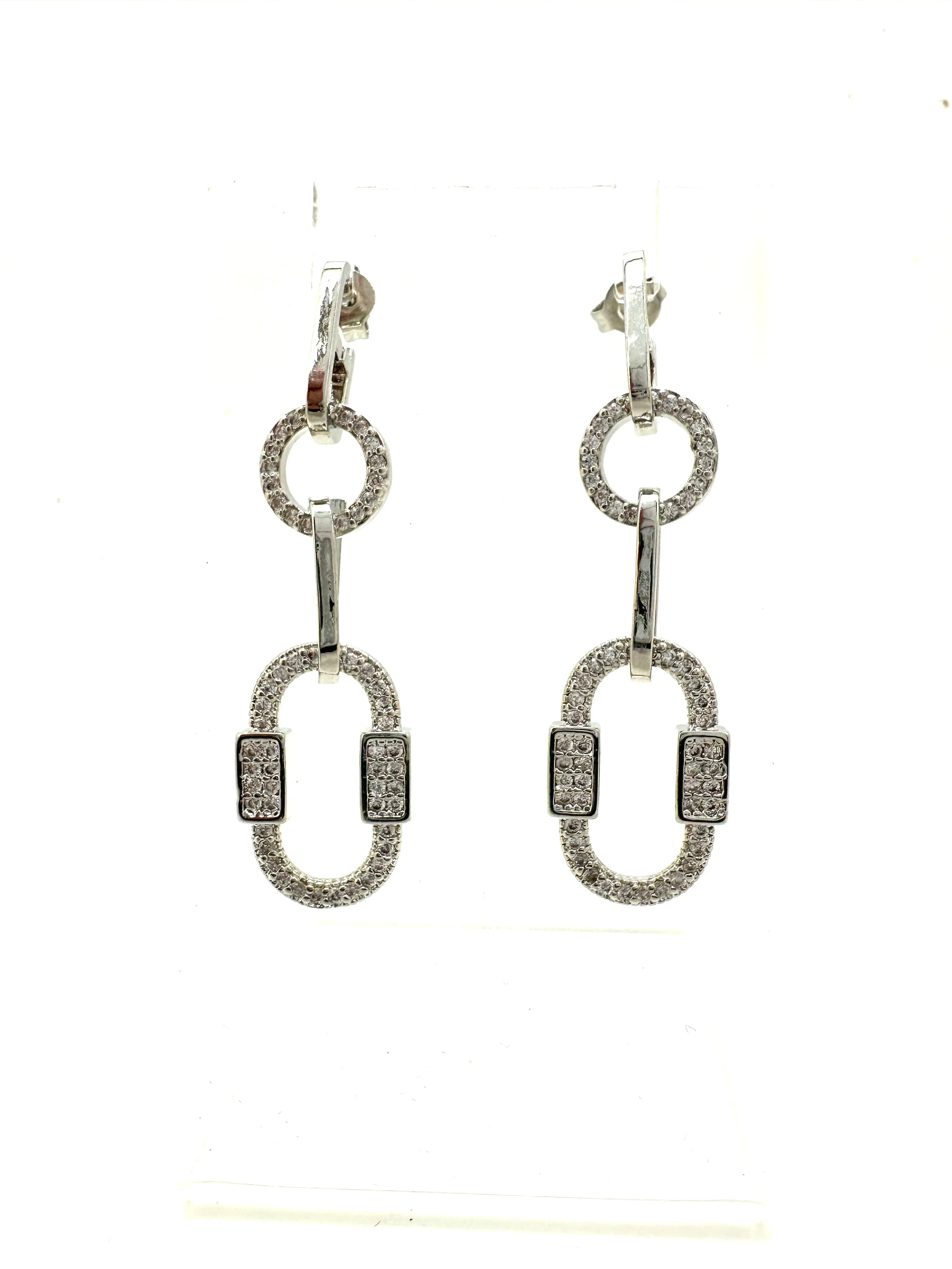 CZ Caribiner Earrings