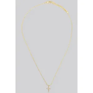 Dainty CZ Cross Necklace