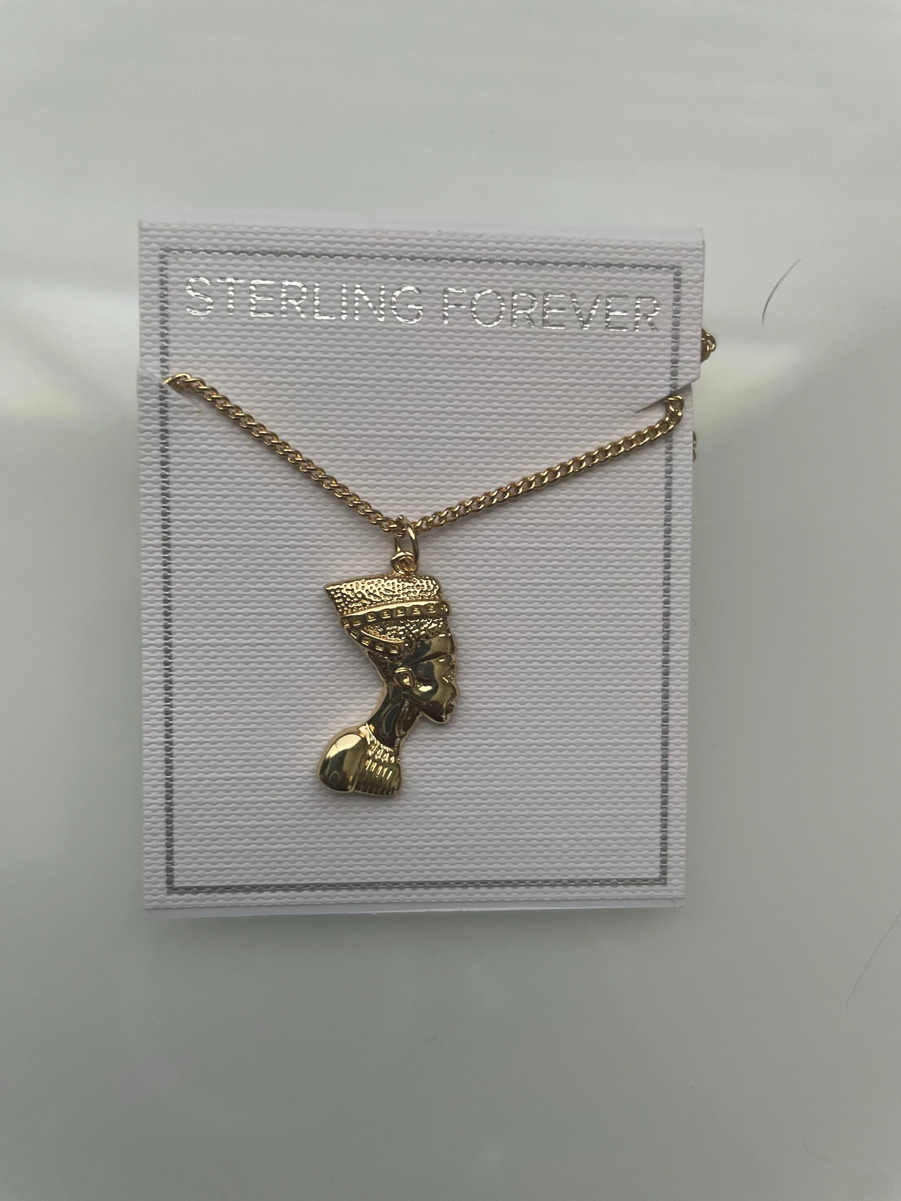 Egyptian Pharaoh Bust Pendant Necklace STERLING FOREVER