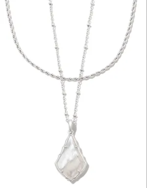 Faceted Alex Silver Convertible Necklace in Ivory Illusion | KENDRA SCOTT