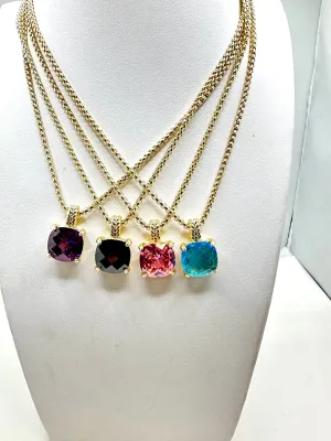 Faceted Stone Necklace