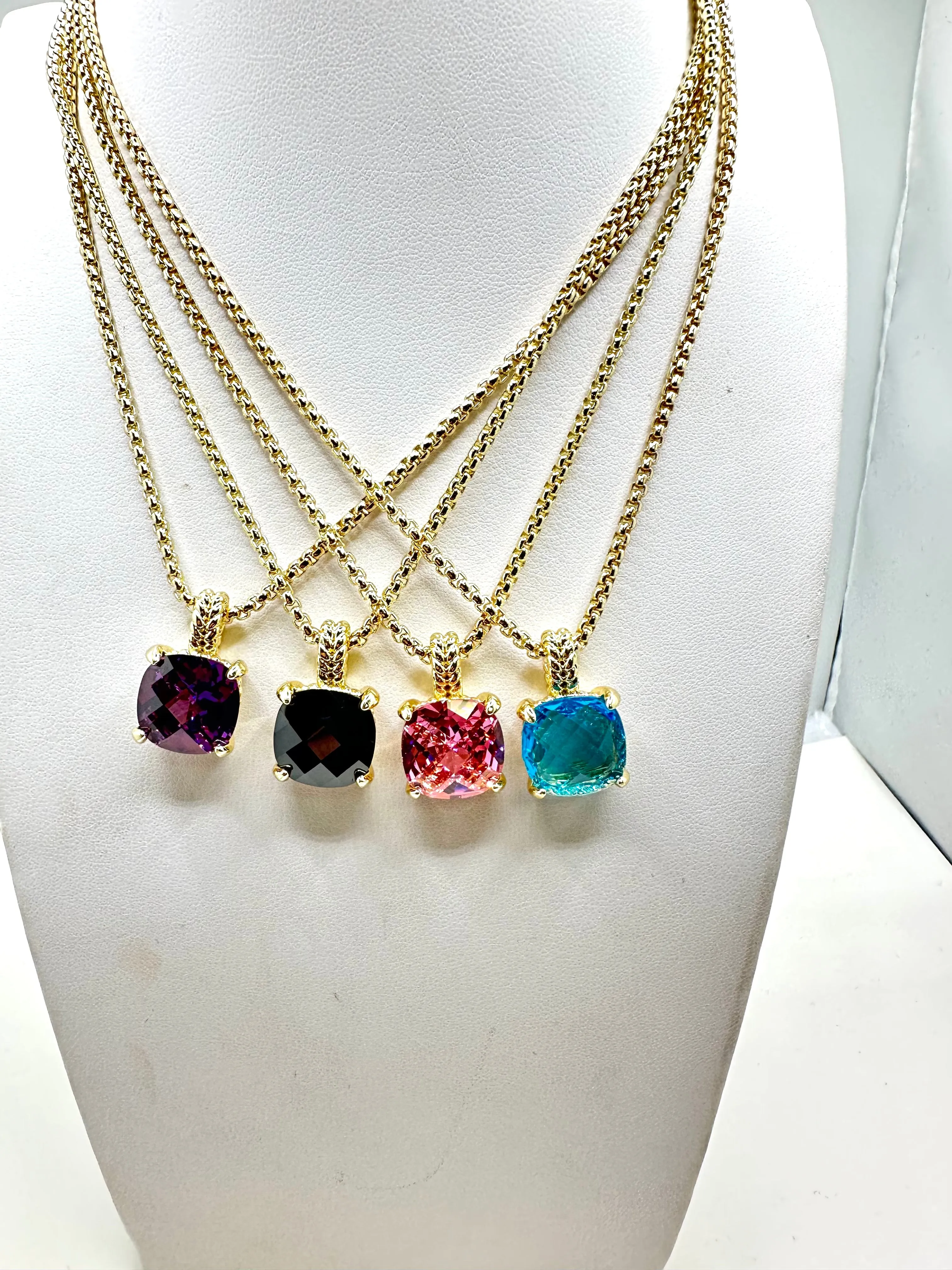 Faceted Stone Necklace