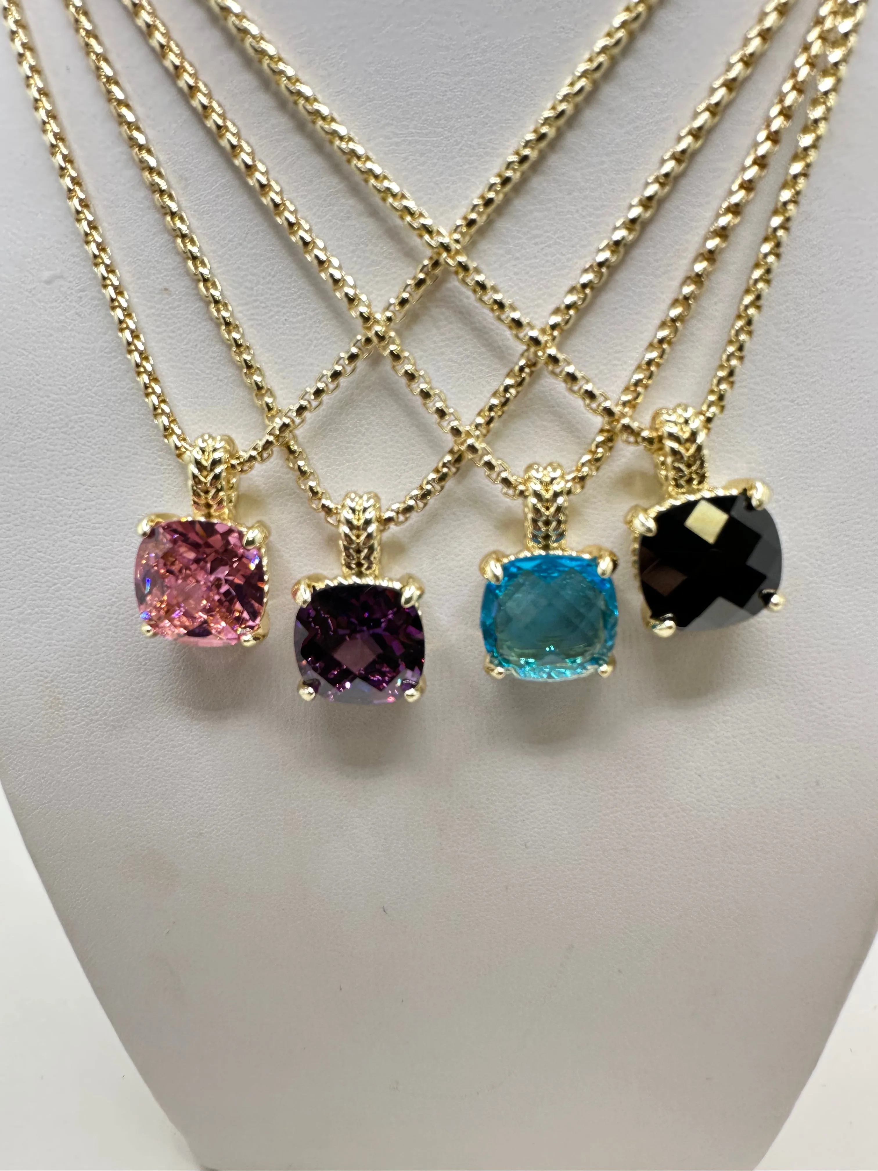Faceted Stone Necklace