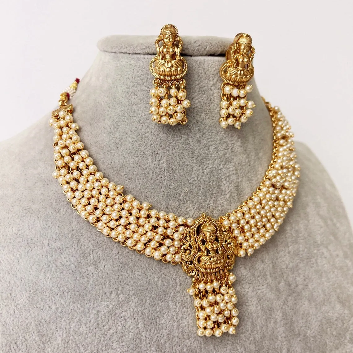 Gold Plated Pearl Necklace