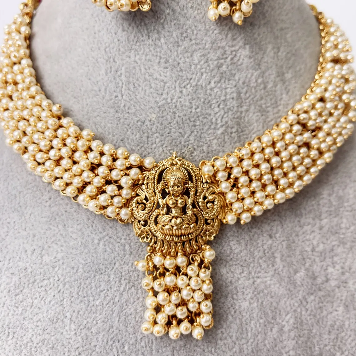 Gold Plated Pearl Necklace