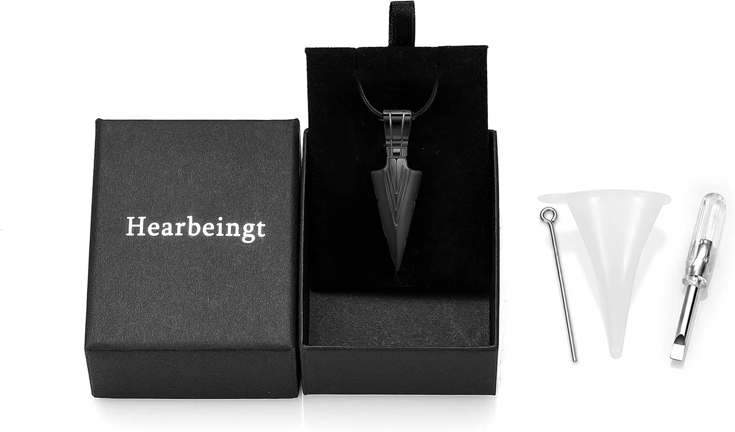 Hearbeingt Urn Necklace for Men Arrowhead Cremation Jewelry for Ashes Memorial Lockets Keepsakes Pendant for Women Men Memory Gift