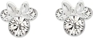 Silver Earrings for Women - 925 Sterling Silver Amethyst Clear Pink Zirconia Crystal Cute Mouse Stud Earrings for Women and Girls