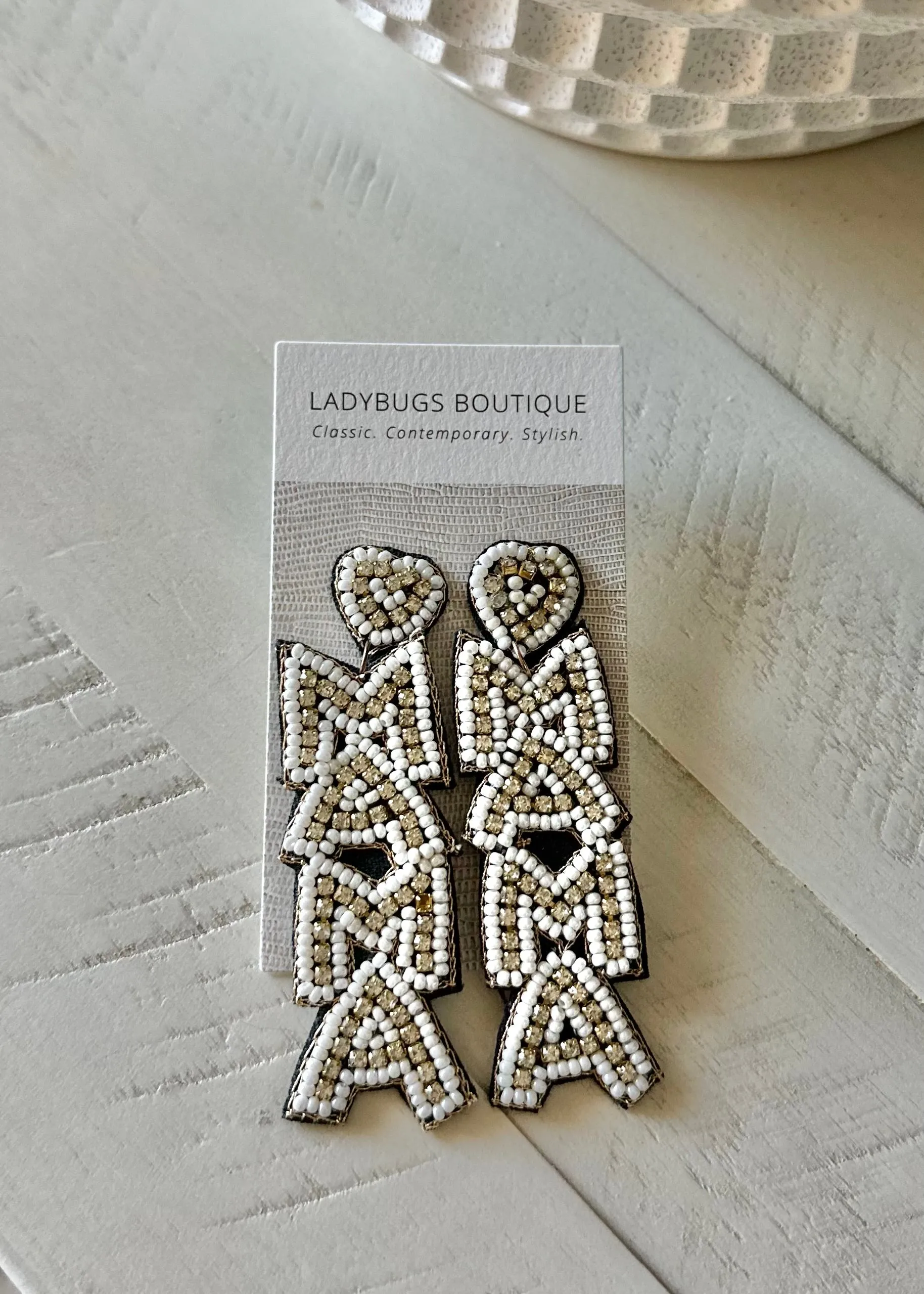 The MAMA Beaded Drop Earring