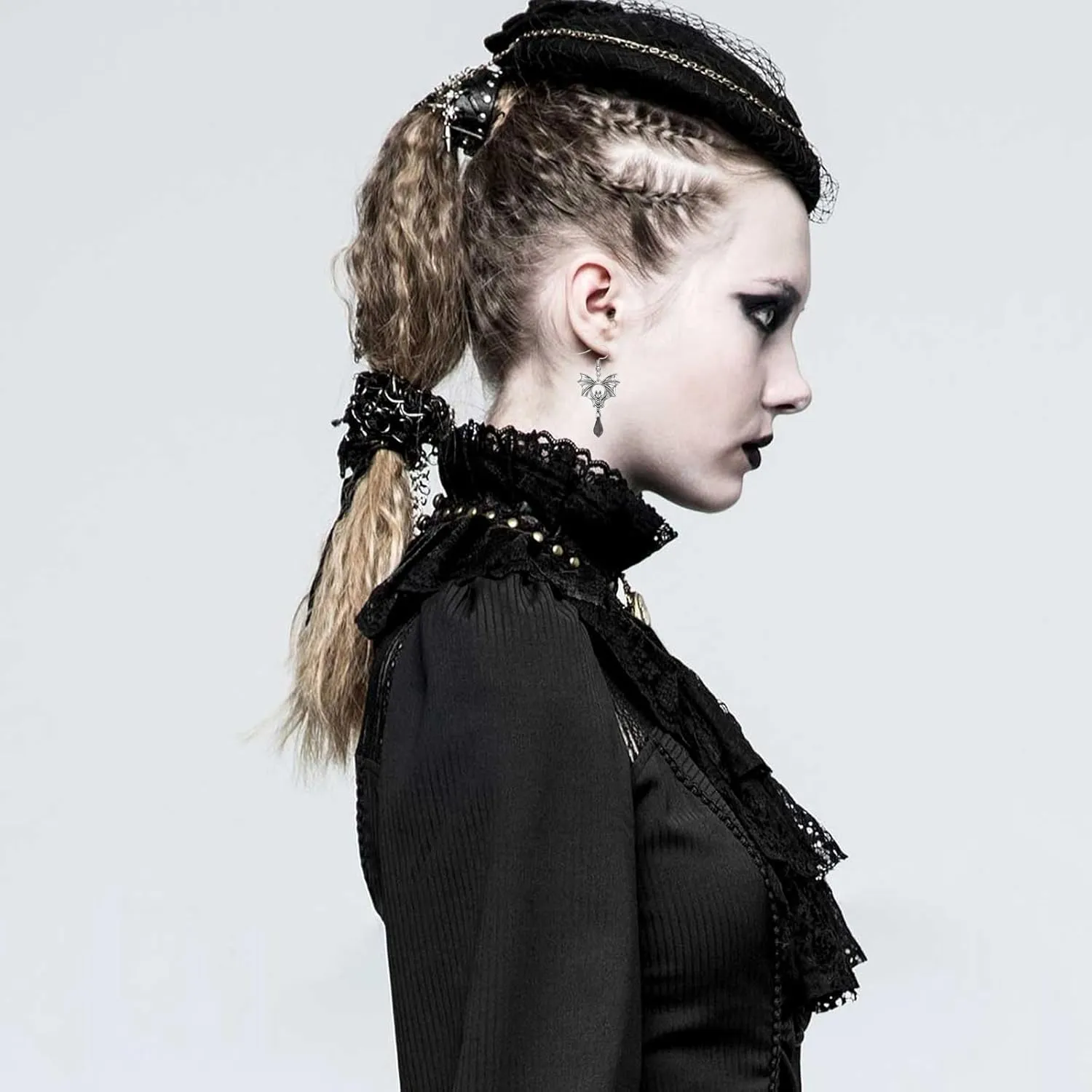 Vintage Witch Vampire Bat Spider Snake Sword Earrings - Goth Punk Halloween Costume Accessories