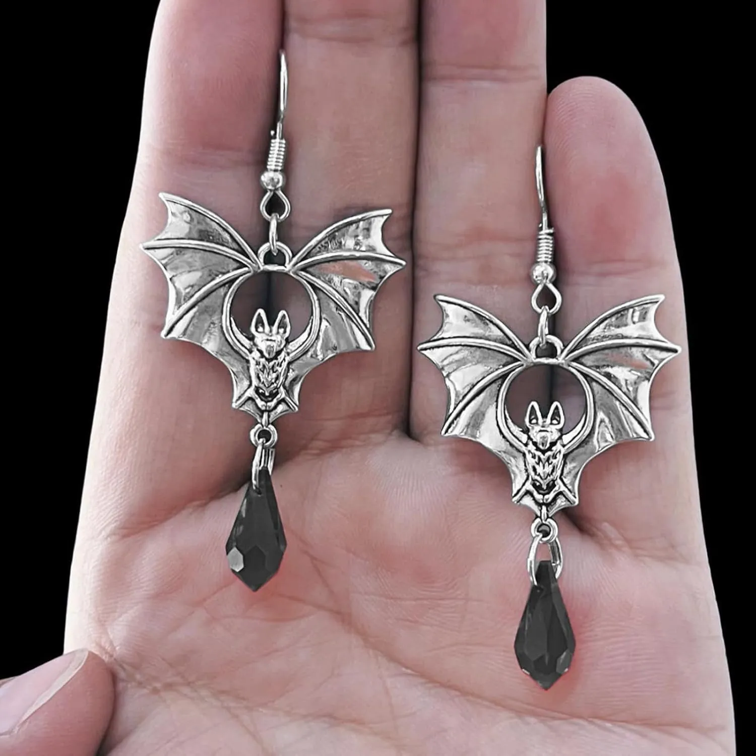 Vintage Witch Vampire Bat Spider Snake Sword Earrings - Goth Punk Halloween Costume Accessories